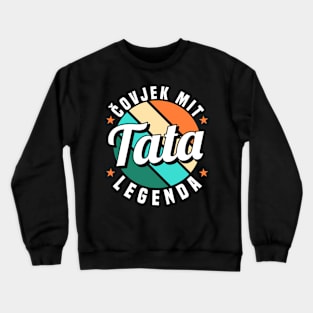 Serbia Father Otac Srpski Tata Balkan Papa Srbija Pop Crewneck Sweatshirt